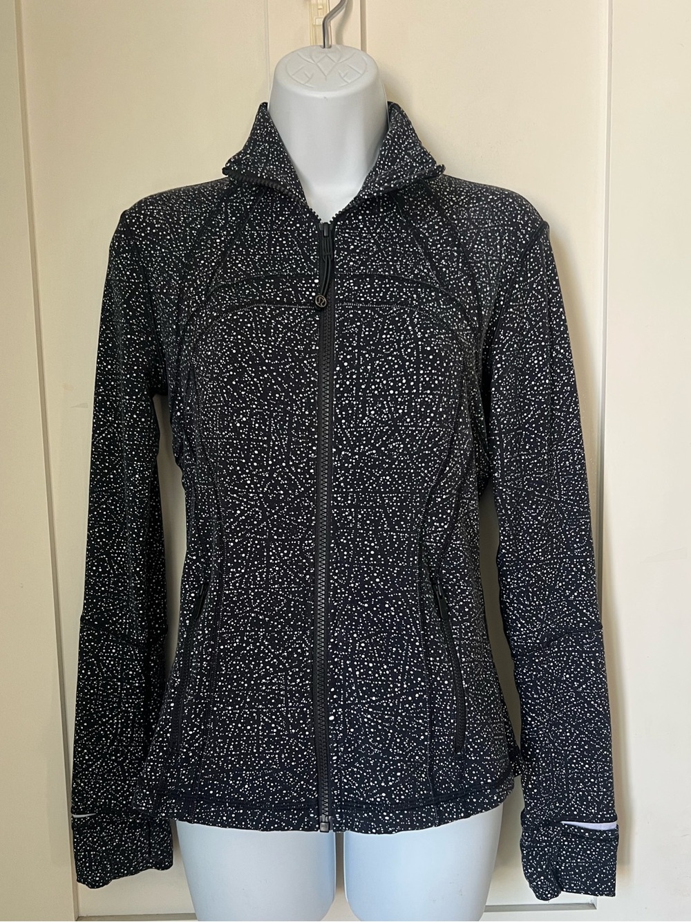 lululemon Define Jacket Size 6 Black White Speckled Static Full Zip Athleisure - Picture 9 of 11